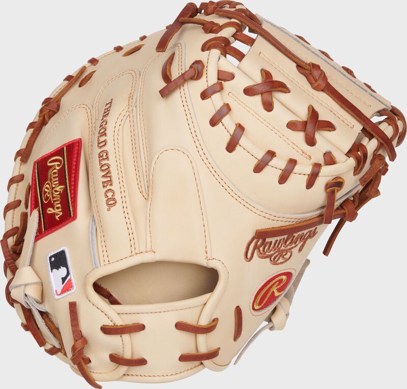 Rawlings Heart Of The Hide Series Catchers Mitt 34-Inch Baseball Glove - Right Hand Thrower - Camel