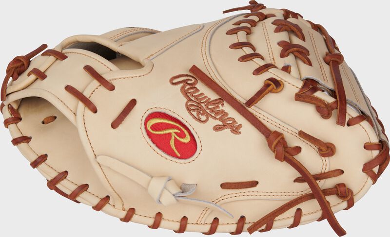 Rawlings Heart Of The Hide Series Catchers Mitt 34-Inch Baseball Glove - Right Hand Thrower - Camel