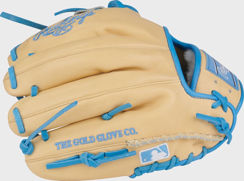 Rawlings Pro Preferred Series 11.5-Inch Baseball Glove - Right Hand Thrower - Camel/Columbia Blue