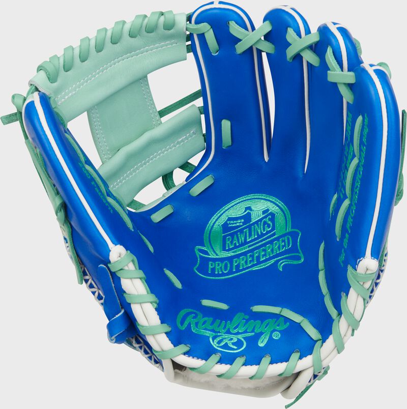 Rawlings Pro Preferred Series 11.5-Inch Baseball Glove - Right Hand Thrower - Royal/Mint