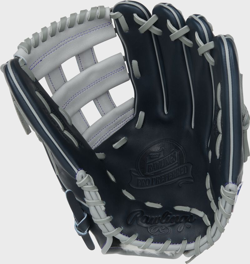 Rawlings Pro Preferred Series Aaron Judge Gameday Pattern 12.75-Inch Baseball Glove - Right Hand Thrower - Navy/Gray