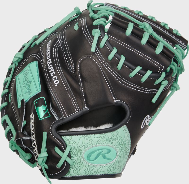 Rawlings Pro Preferred Series Catchers Mitt 33-Inch Baseball Glove - Right Hand Thrower - Black/Mint