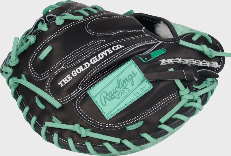 Rawlings Pro Preferred Series Catchers Mitt 33-Inch Baseball Glove - Right Hand Thrower - Black/Mint