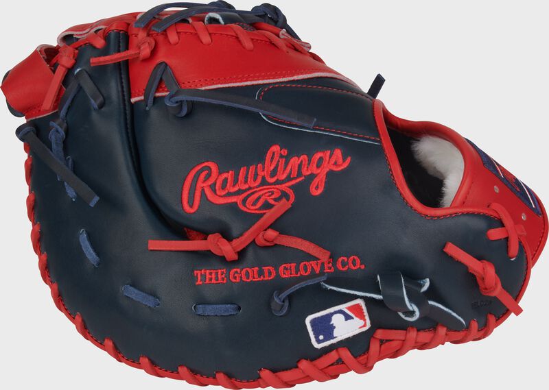 Rawlings Pro Preferred Series Vladimir Guerrero Jr. Gameday Pattern 13-Inch Baseball Glove - Left Hand Thrower - Navy/Scarlet