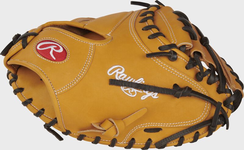 Rawlings Heart Of The Hide Traditional Series Catchers Mitt 33-Inch Baseball Glove - Right Hand Thrower - Tan