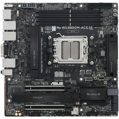 ASUS Pro WS B850M-ACE SE AMD AM5 B850 MATX MicroATX Business Motherboard, PCIe 5.0 X 16, DDR5, 2x PCIe 5.0 M.2, PCIe 5.0 MCIO, U.2, 10G & 2.5G LAN, US