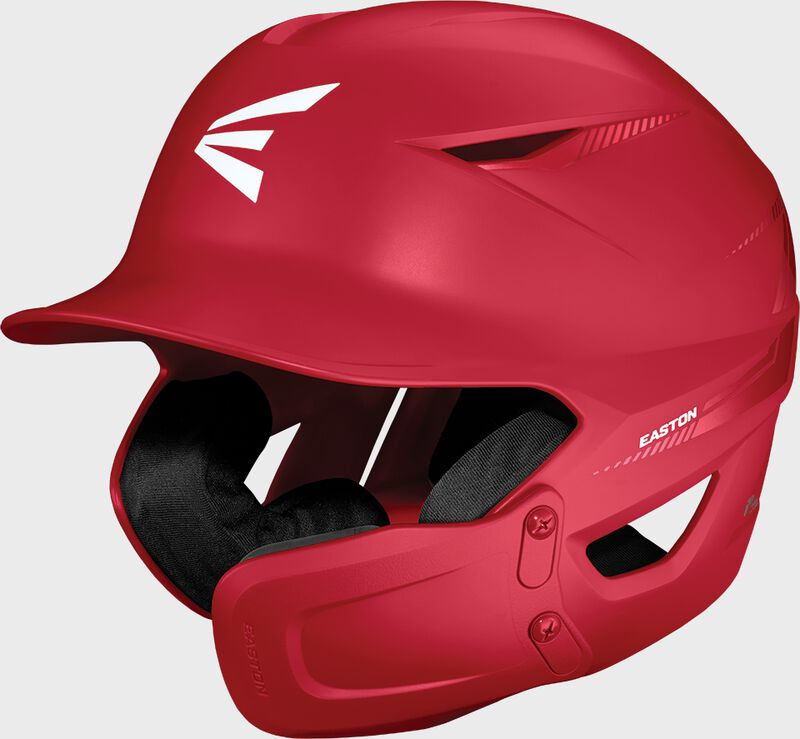 Easton Pro Max Medium/Large Batting Helmet With Universal Jaw Guard - Red