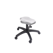 Polyurethane Ray Stool - Desk Height with Casters in Gray Polyurethane