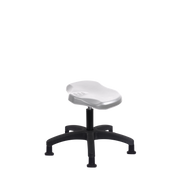 Polyurethane Ray Stool - Desk Height with Stationary Glides in Gray Polyurethane