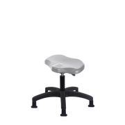 Polyurethane Ray Sit-Stand Stool - Desk Height with Stationary Glides in Gray Polyurethane