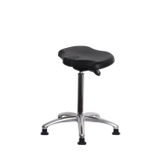 Polyurethane Ray Sit-Stand Chrome in Black Polyurethane
