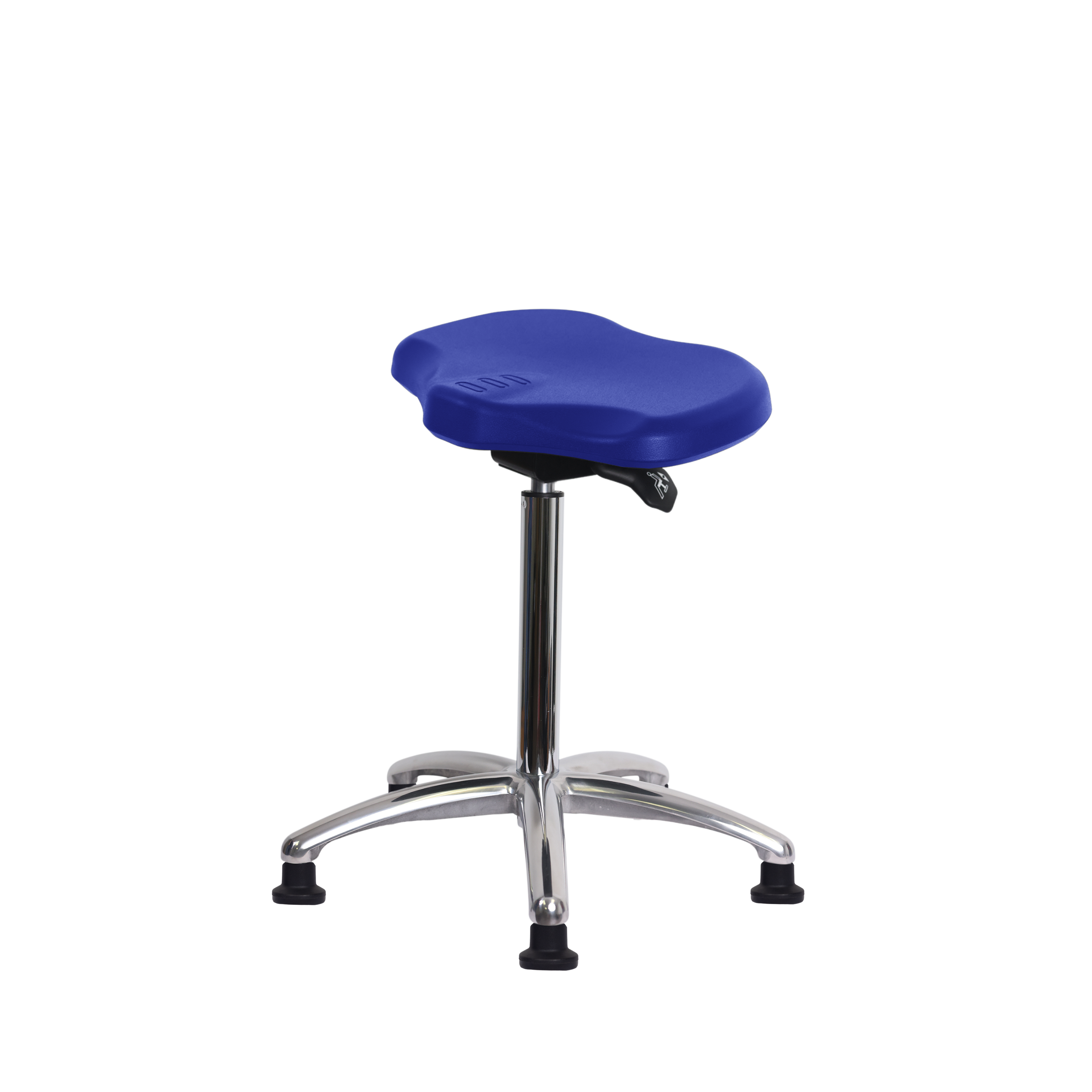 Polyurethane Ray Sit-Stand Chrome in Blue Polyurethane