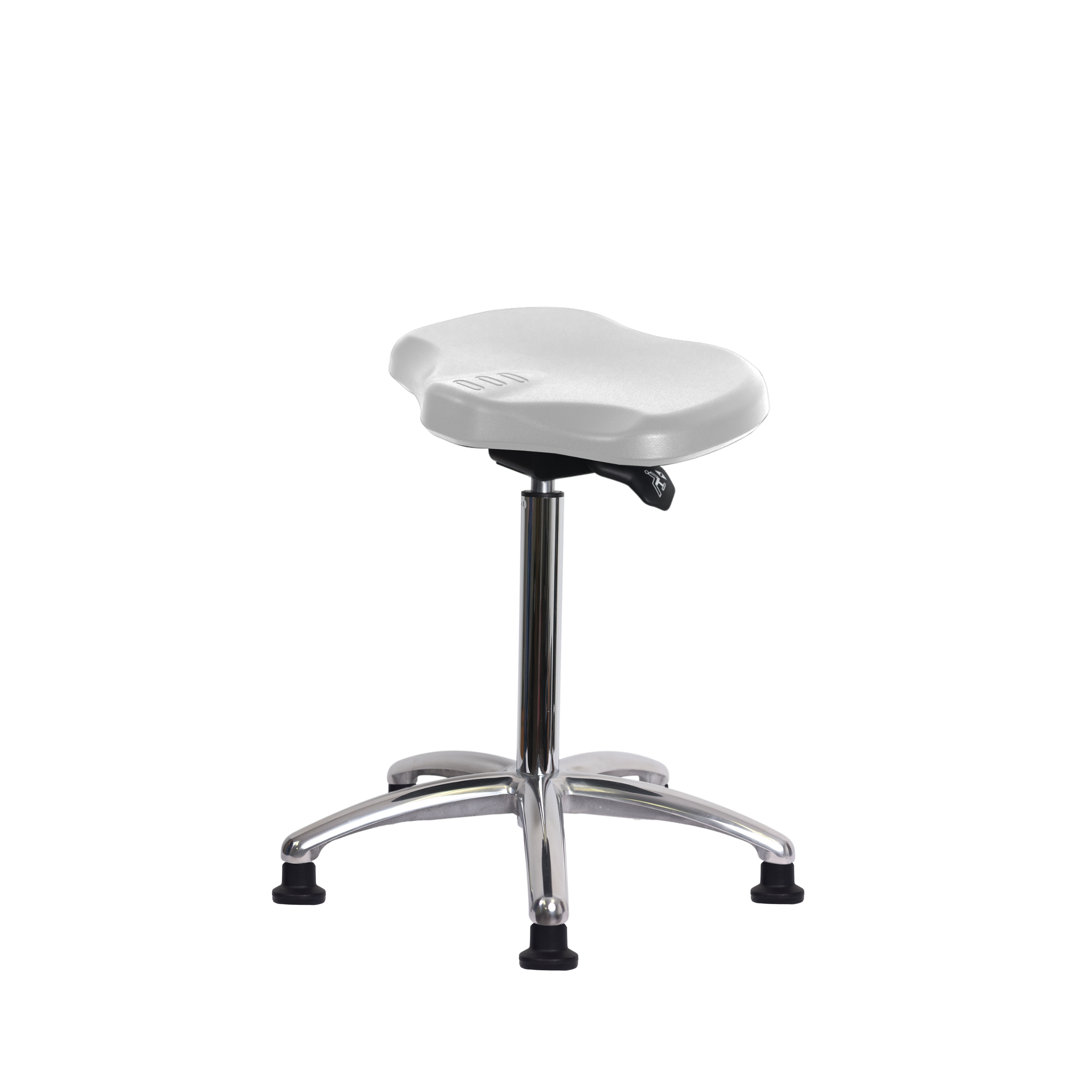 Polyurethane Ray Sit-Stand Chrome in Gray Polyurethane