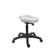 Polyurethane Ray Sit-Stand Stool - Medium Bench Height with Casters in Gray Polyurethane