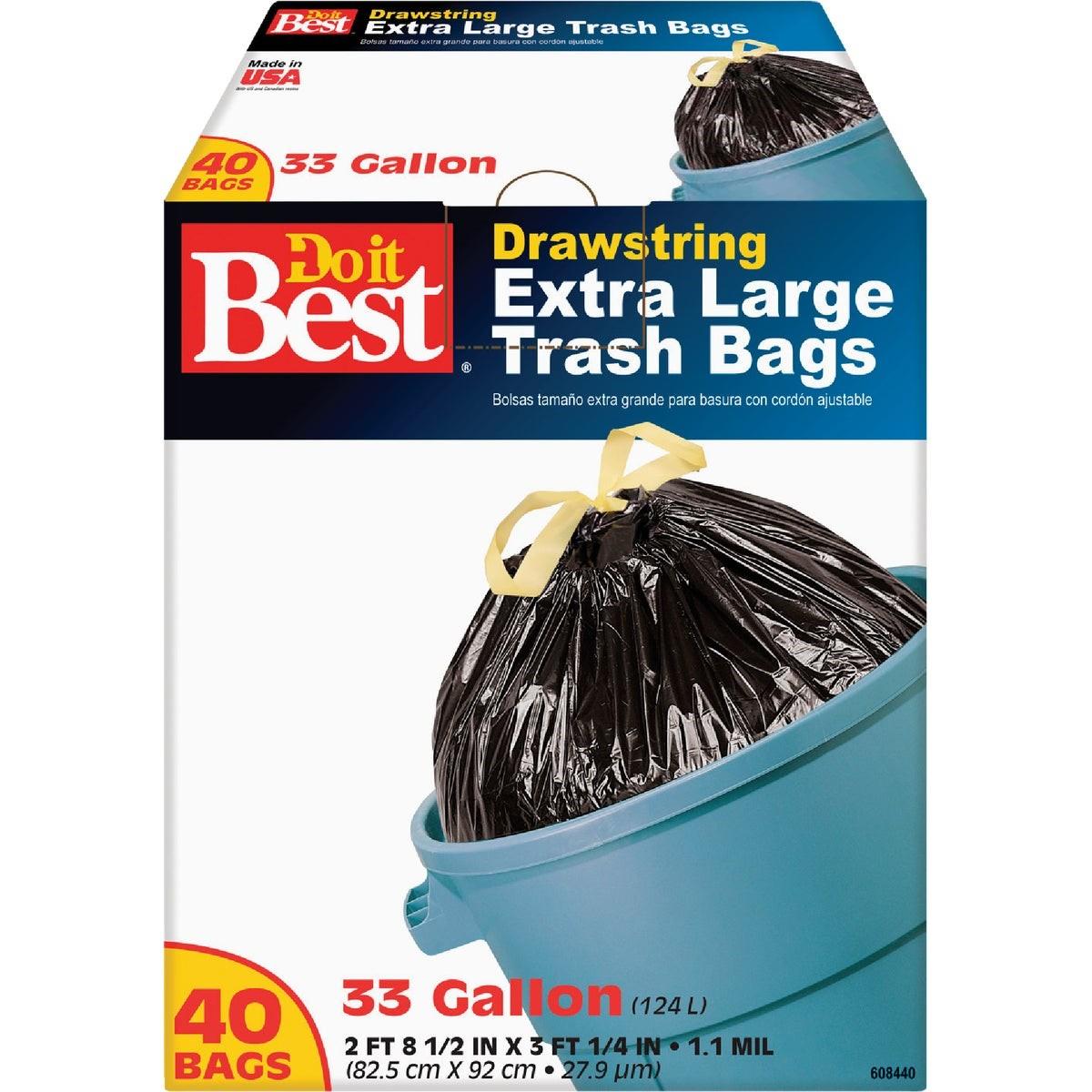 33 Gal. Extra Large Black Trash Bag (40-Count)