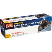 33 Gal. Extra Large Black Trash Bag (10-Count)