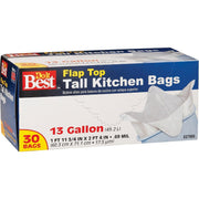 13 Gal. Tall Kitchen White Trash Bag (30-Count)