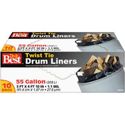 55 Gal. Black Drum Liner (10-Count)