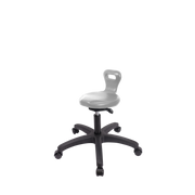 Polyurethane Serpent Sit-Stand Stool - Desk Height with Casters in Gray Polyurethane