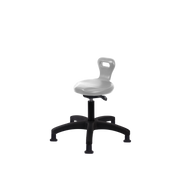 Polyurethane Serpent Sit-Stand Stool - Desk Height with Stationary Glides in Gray Polyurethane