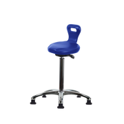 Polyurethane Serpent Sit-Stand Chrome in Blue Polyurethane
