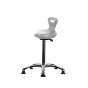 Polyurethane Serpent Sit-Stand Chrome in Gray Polyurethane