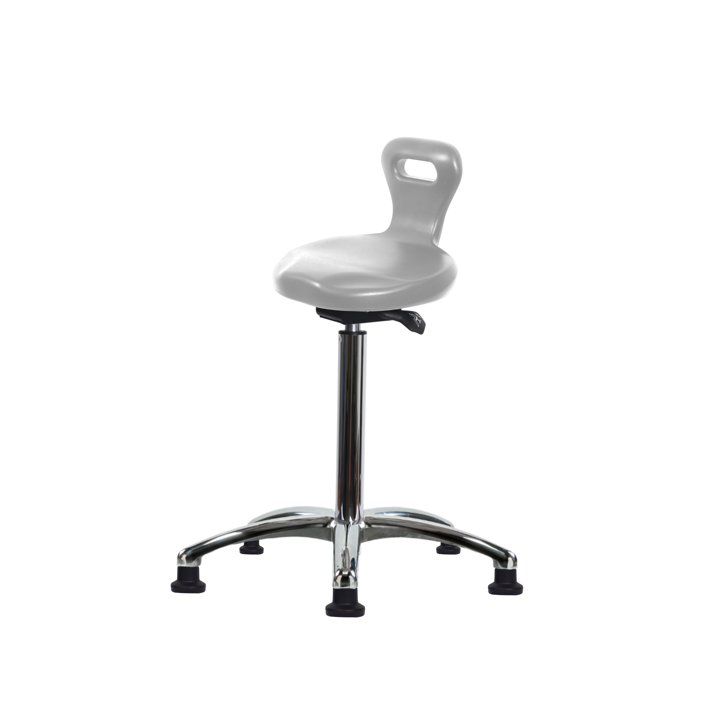 Polyurethane Serpent Sit-Stand Chrome in Gray Polyurethane