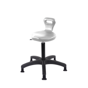Polyurethane Serpent Stool - Medium Bench Height with Stationary Glides in Gray Polyurethane