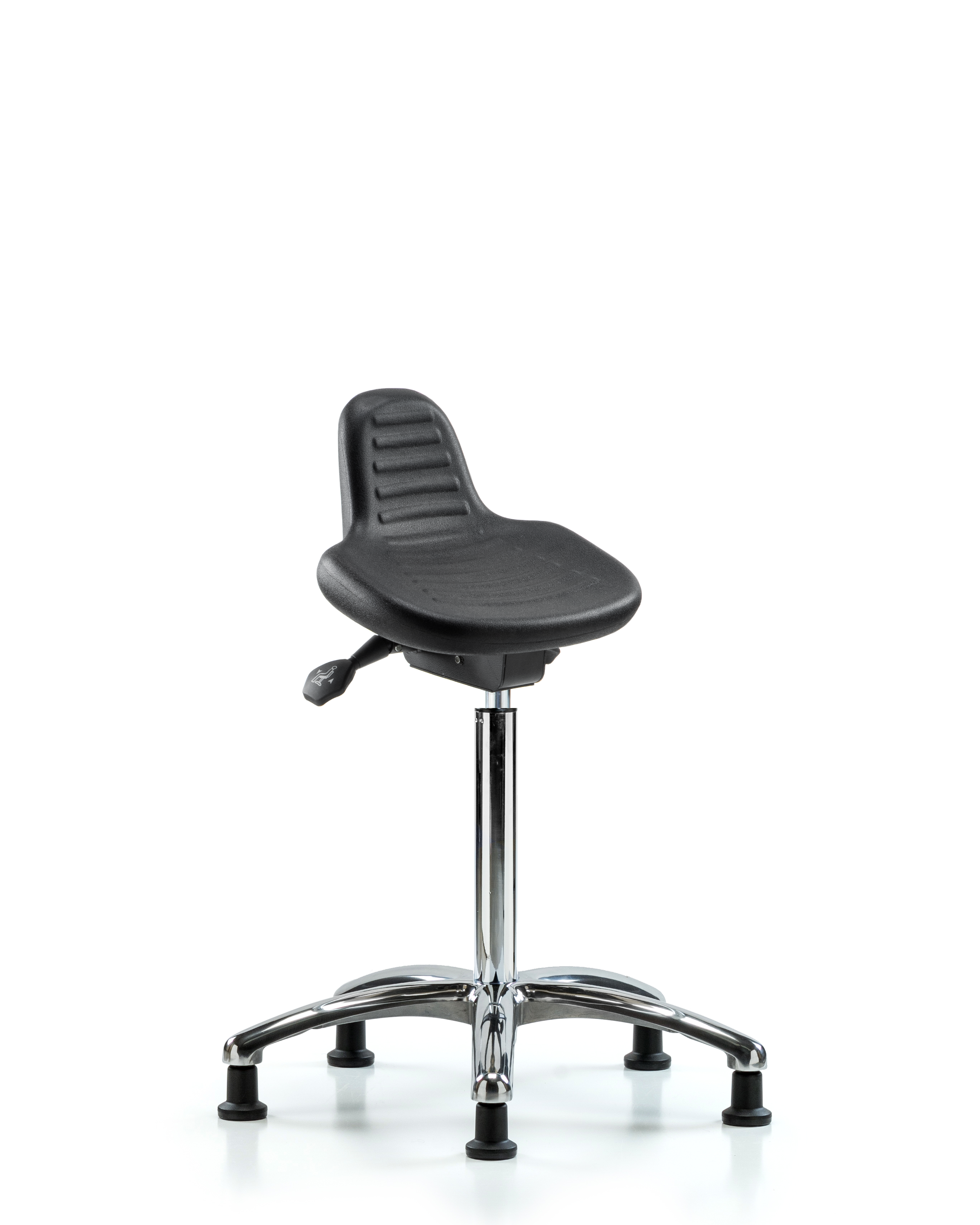 Polyurethane Sit-Stand Chrome - Standing Height