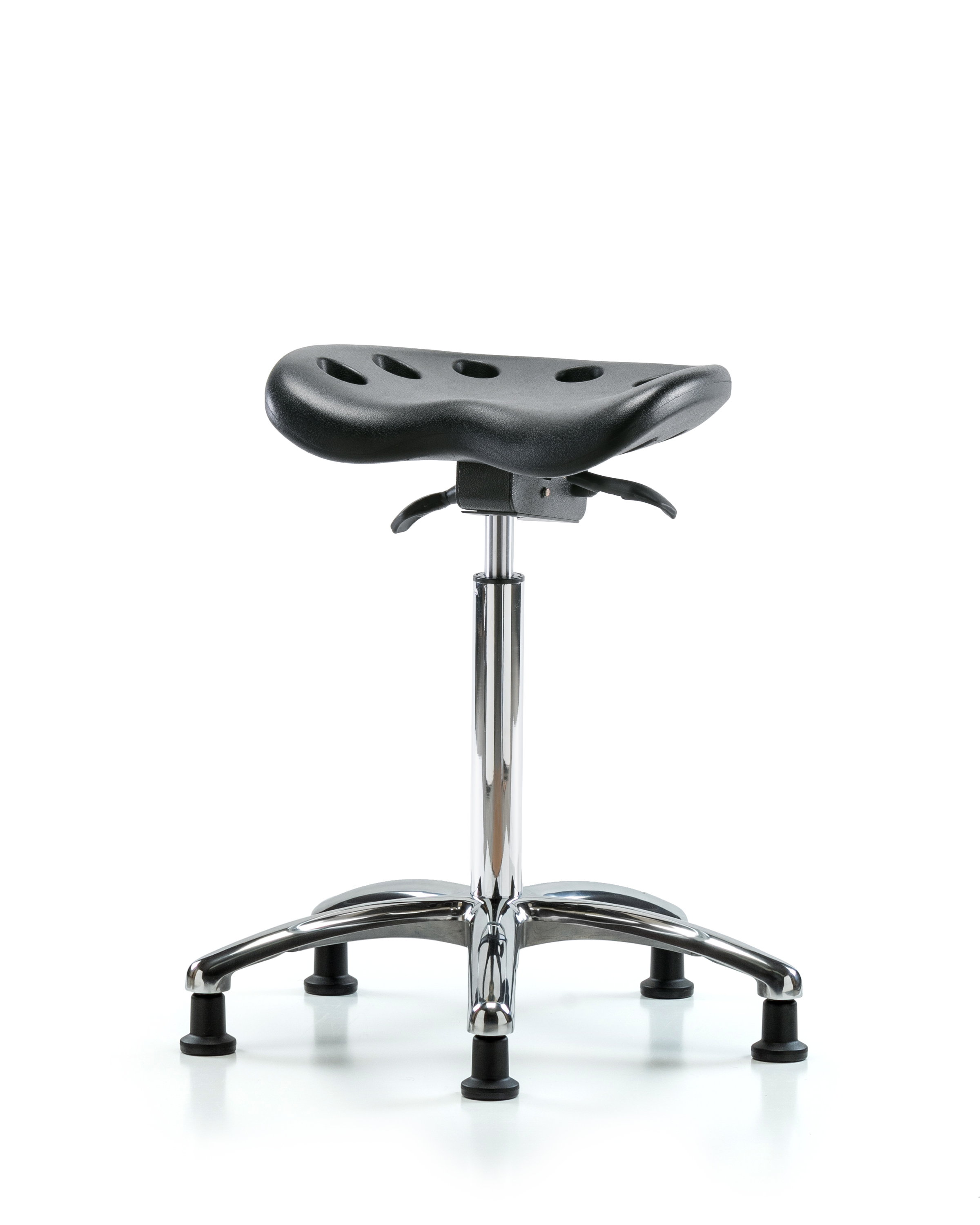 Polyurethane Tractor Sit-Stand Chrome in Black Polyurethane