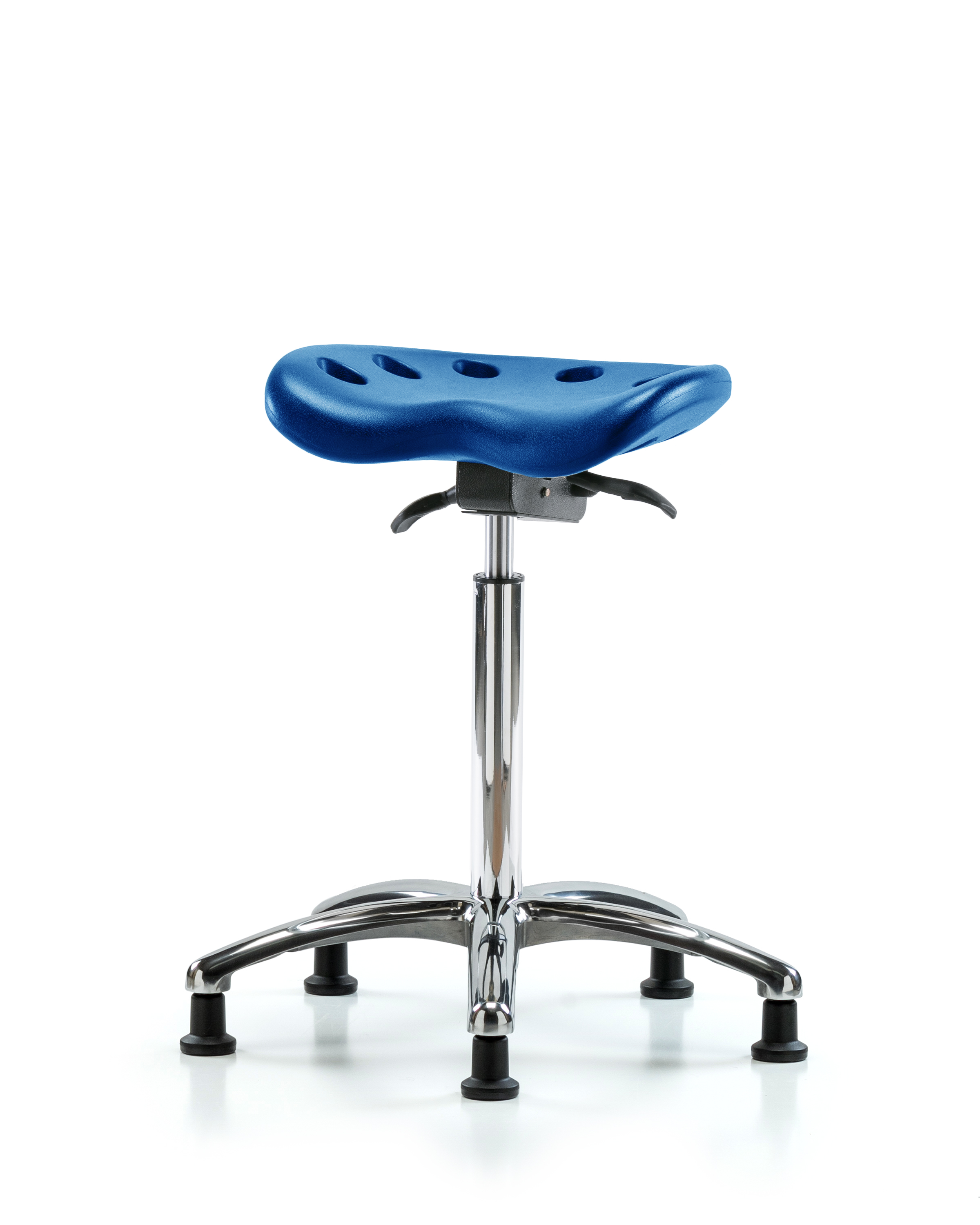 Polyurethane Tractor Sit-Stand Chrome in Blue Polyurethane