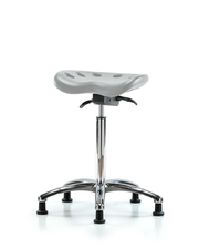 Polyurethane Tractor Sit-Stand Chrome in Gray Polyurethane