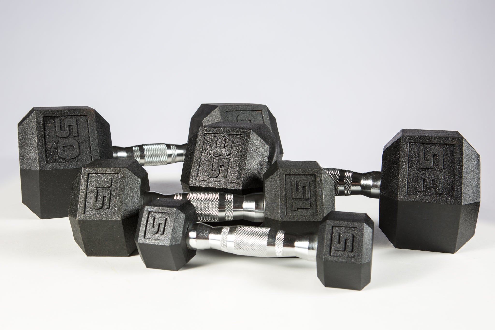 5-50 LB YORK Premium PVC Hex Dumbbells - Set