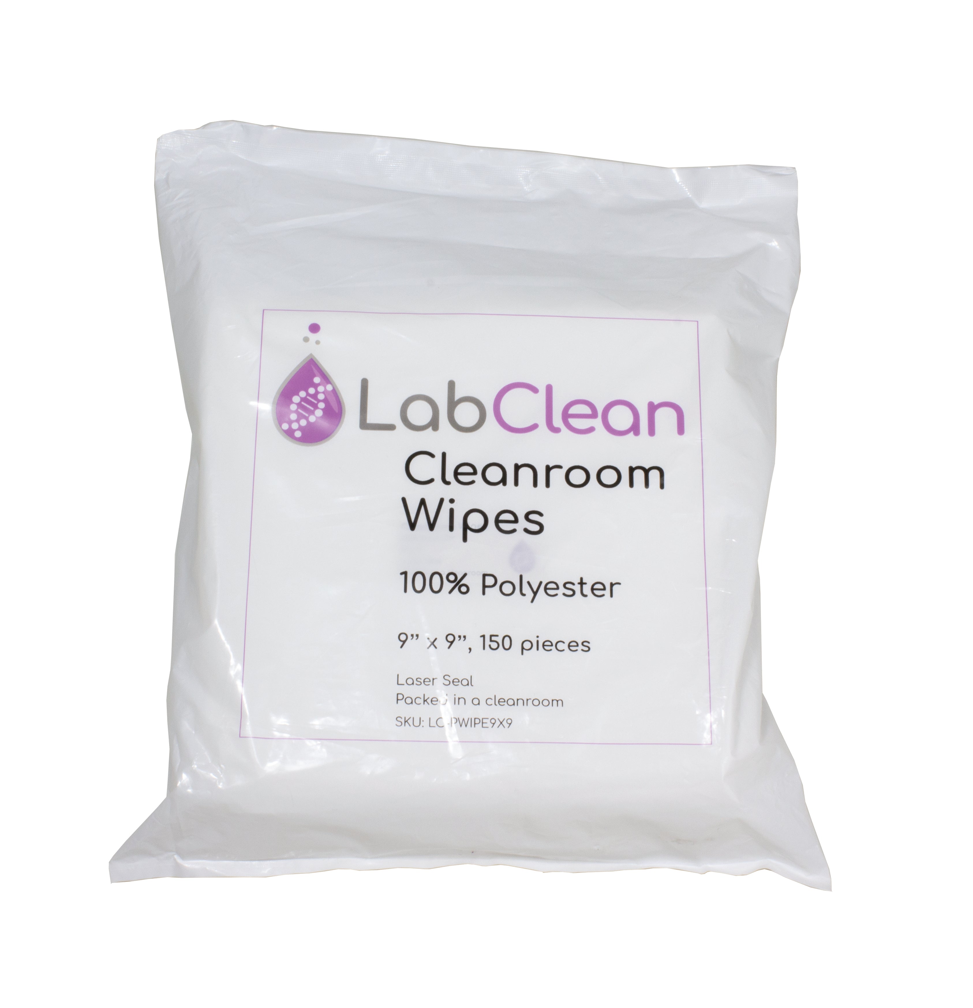 United Scientific® Labclean™ Cleanroom Wipes, 100% Polyester, 9” X 9”, 150/Pack