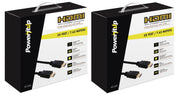 PowerItUp 25ft. HDMI v2.0 Cable with Ethernet, 4K Supported (2 Pack)