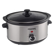 Courant 3.5 Quart Oval Slow Cooker, Stainless Steel