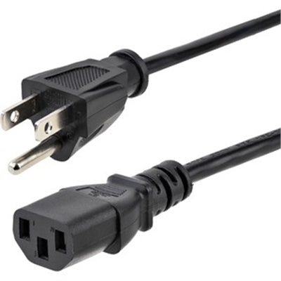 StarTech 6ft Standard Power Cord NEMA5-15P to C13 Black 10 Pack PXT10110PK
