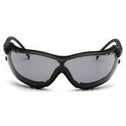 GB1820ST Pyramex Gray Polycarbonate Safety Glasses Black