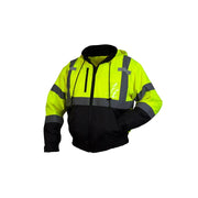 Pyramex Jacket, Bomber Type, Hi-Vis Lime/Black, Small