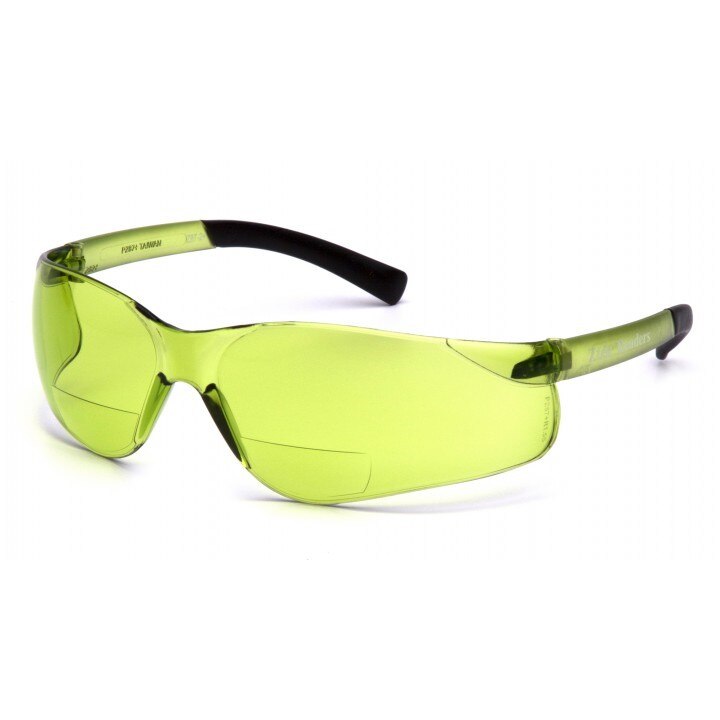 S2514R15 Reader Safety Glasses, Green Lens 1.5 IR, +1.5 Diopter, 6/box