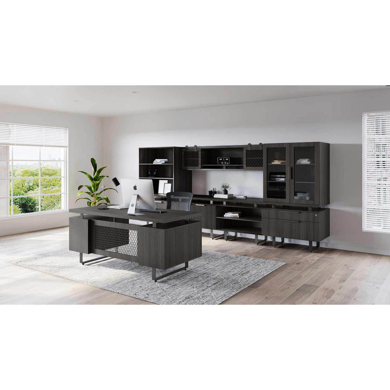 OfficeSource Palisades Executive Typical - Palisades7 - Gauntlet Gray