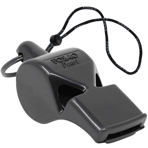 Pearl Official W/ Wrist Lanyard Whistle - BLACK