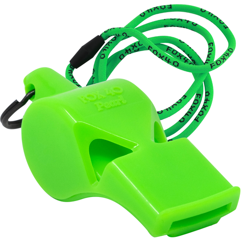Pearl Safety W/ Breakaway Lanyard Whistle - NEON GREEN