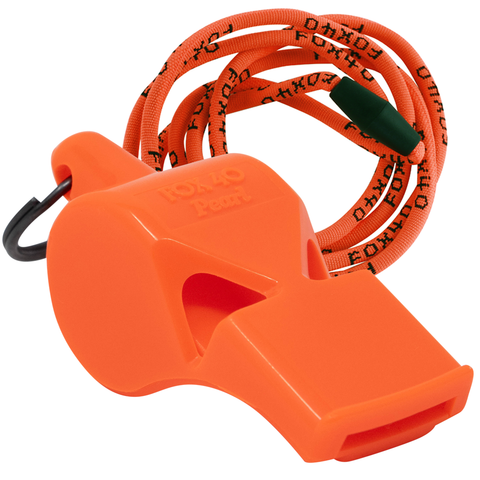 Pearl Safety W/ Breakaway Lanyard Whistle - ORANGE