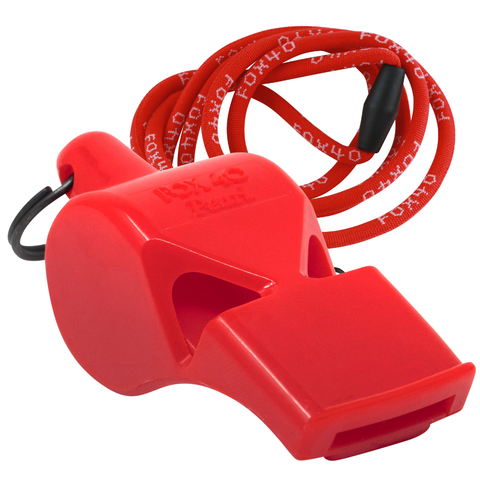 Pearl Safety W/ Breakaway Lanyard Whistle - RED