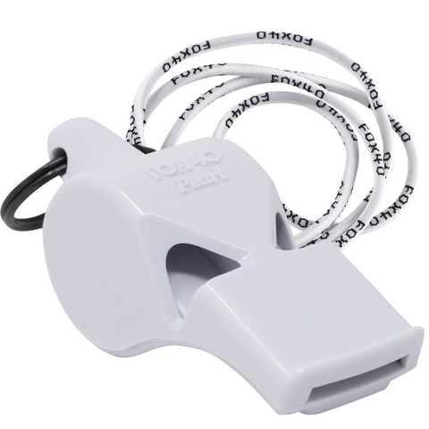 Pearl Safety W/ Breakaway Lanyard Whistle - WHITE