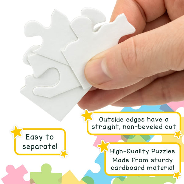 Blank Puzzle - 26pcs, 8.5"x10.5", People Shape - 12 puzzles