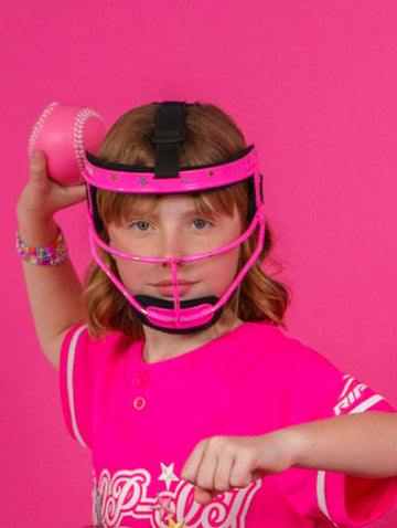RIP-IT Girls Play Ball Starlight Fielders Mask - One Size - Pink