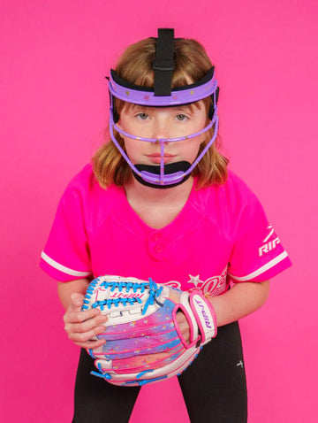 RIP-IT Girls Play Ball Starlight Fielders Mask - One Size - Lavender