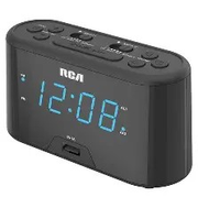 RCA RCA Dual Wake Digital Alarm Clock Radio with Large LED Display and USB Charging